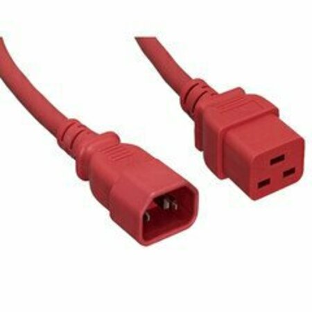SWE-TECH 3C Power Cord, C14 to C19, 14 AWG, 15 Amp, Red, 10 foot FWT10W2-32210RD